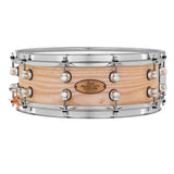 Pearl Music City Custom Solid Ash 14x5 Snare Drum - Hand-Rubbed Natural