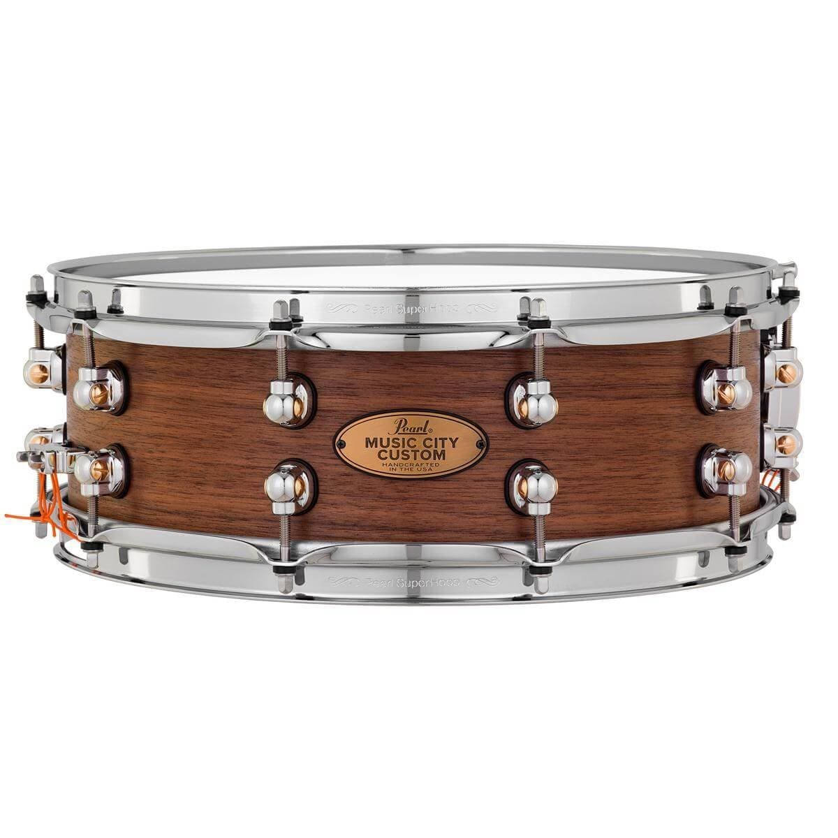 Pearl Music City Custom Solid Walnut 14x5 Snare Drum - Hand-Rubbed Natural