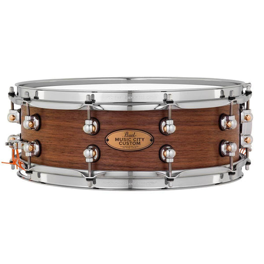 Pearl Music City Custom Solid Walnut 14x5 Snare Drum - Hand-Rubbed Natural