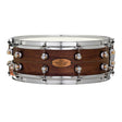 Pearl Music City Custom Solid Walnut 14x5 Snare Drum - Natural With Boxwood-Rose Inlay