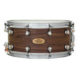 Pearl Music City Custom Solid Walnut 14x6.5 Snare Drum - Natural With Boxwood-Rose Triband Inlay