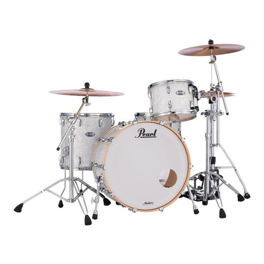 Pearl Masters Maple Complete 3pc Drum Set w/24bd - White Marine Pearl