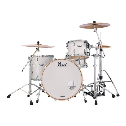 Pearl Masters Maple Complete 3pc Drum Set w/24bd - White Marine Pearl