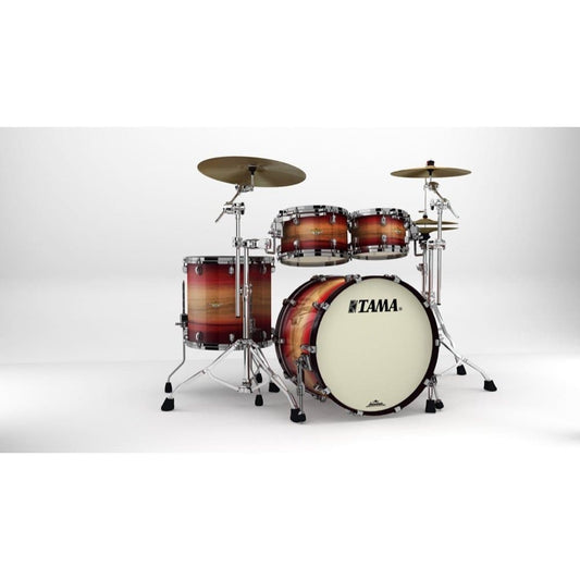 Tama Starclassic Maple Exotix 4-piece Drum Set Ruby Pacific Walnut Burst