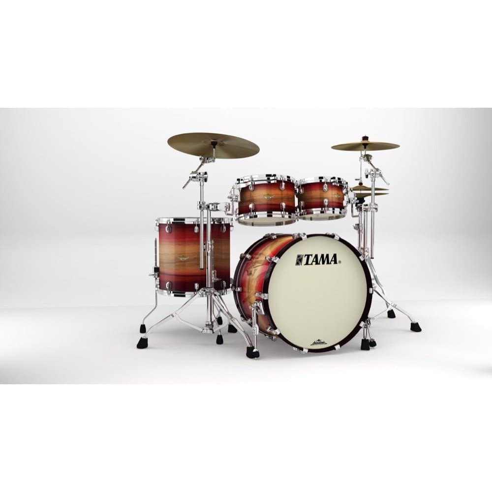 Tama Starclassic Maple Exotix 4-piece Drum Set Ruby Pacific Walnut Burst