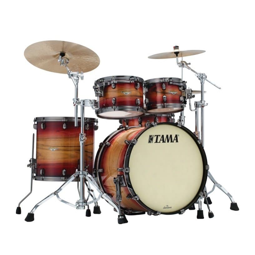 Tama Starclassic Maple Exotix 4-piece Drum Set Ruby Pacific Walnut Burst