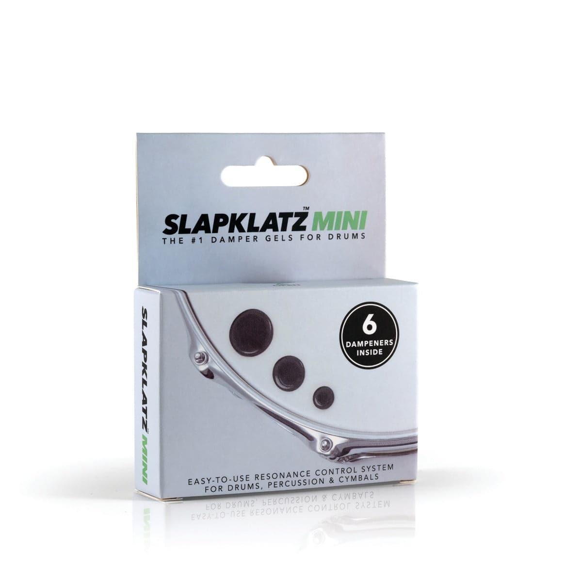 SlapKlatz Mini Drum Dampener Gel Pads w/Case, 6pk Black