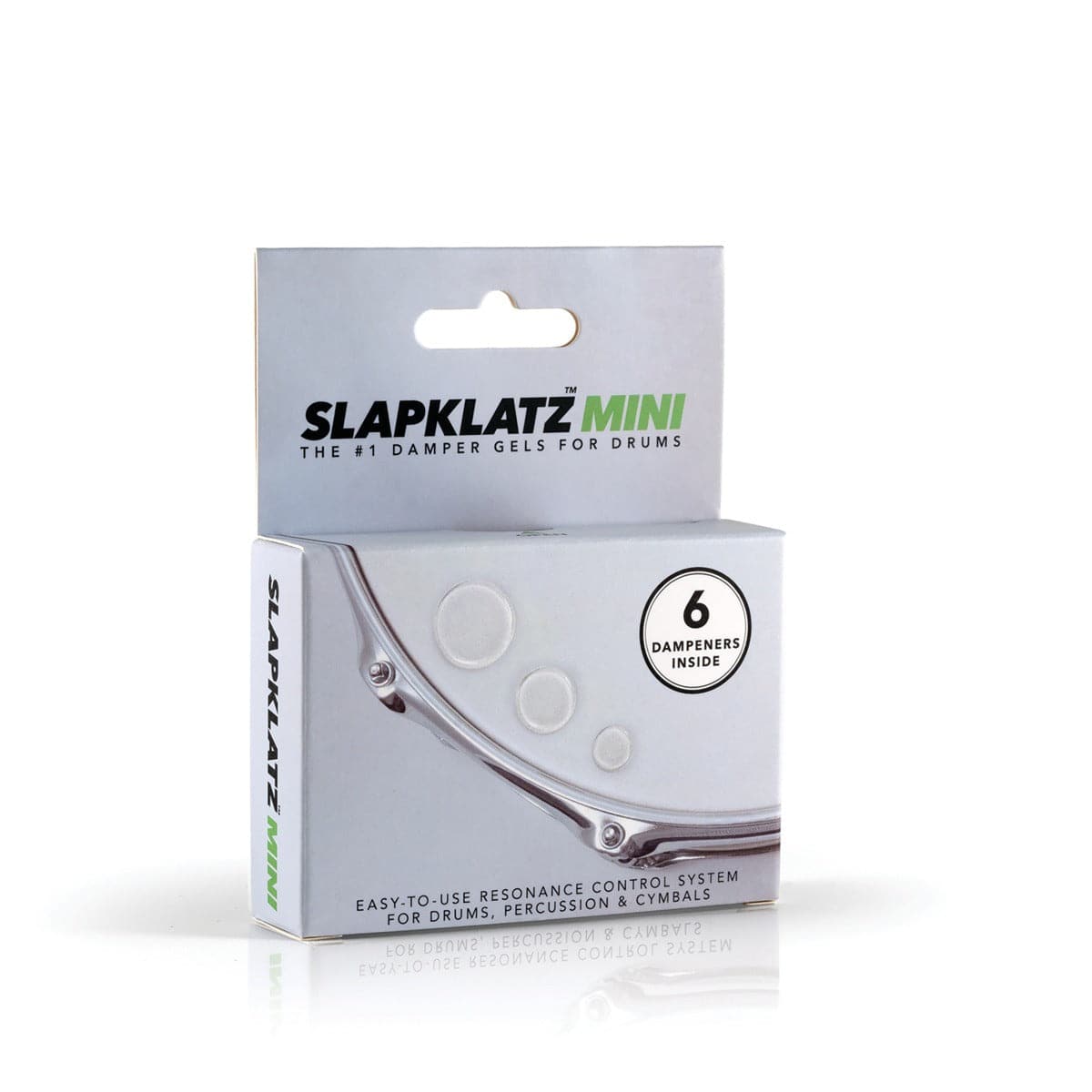 SlapKlatz Mini Drum Dampener Gel Pads w/Case, 6pk Clear