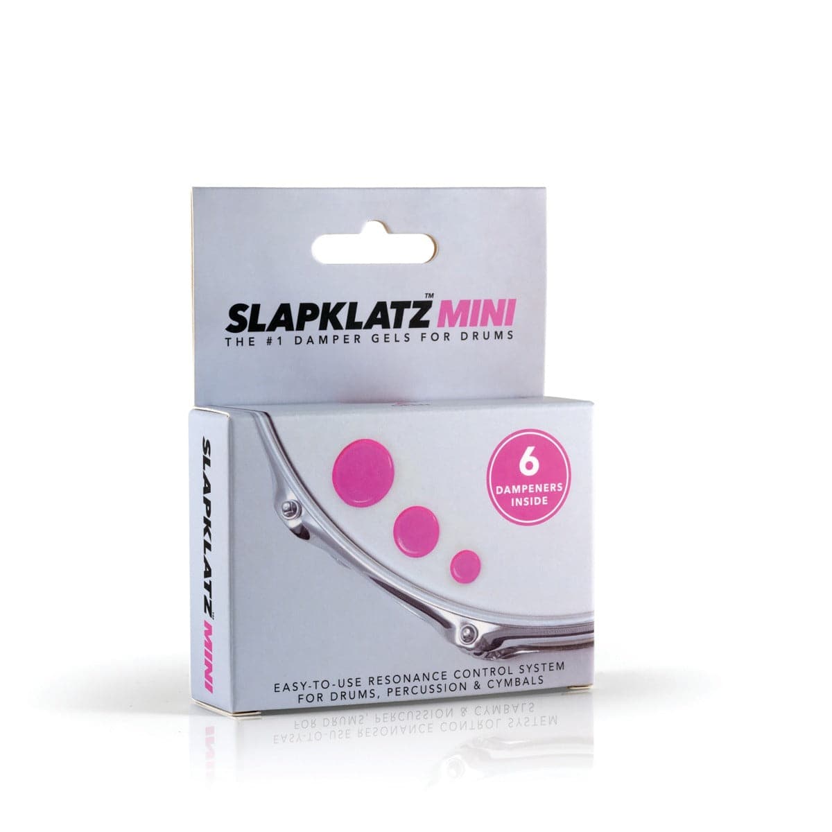 SlapKlatz Mini Drum Dampener Gel Pads w/Case, 6pk Pink