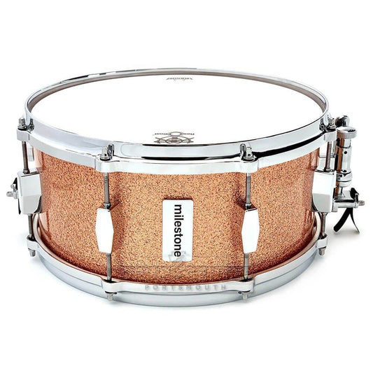 Milestone Founder's Model Fiberglass Composite Snare Drum 14x6.5 Copper Sparkle