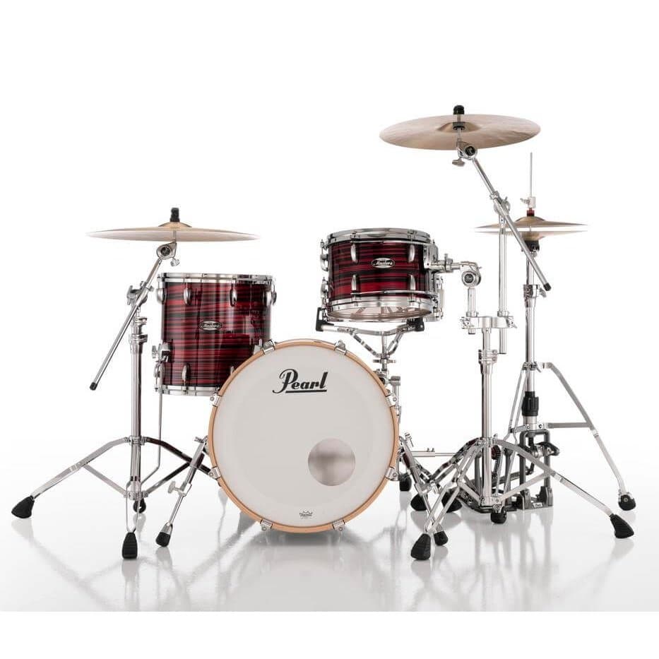 Pearl Masters Maple MM6 3pc Drum Set 20/12/14 w/Standard R2 Mounts Red Oyster Swirl