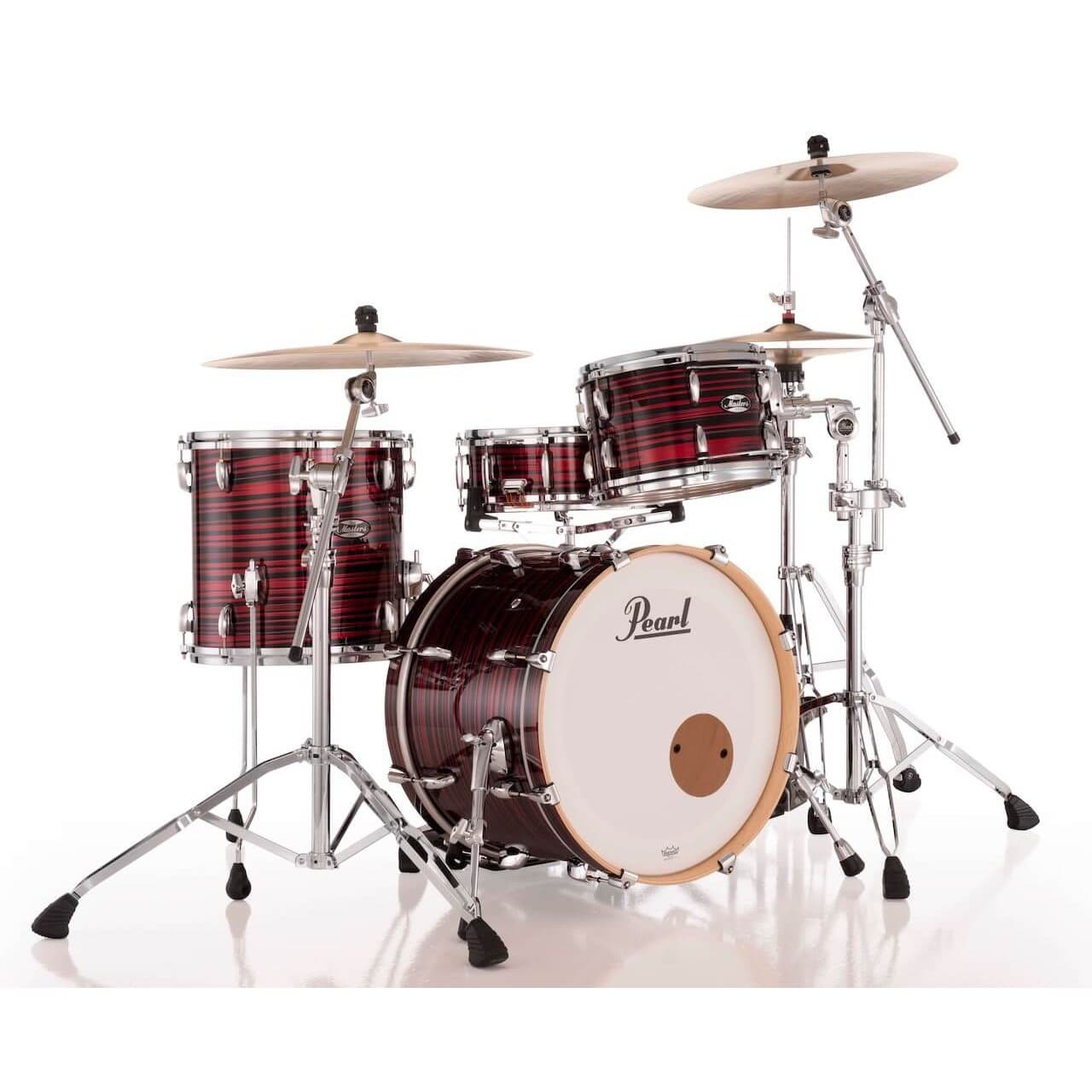 Pearl Masters Maple MM6 3pc Drum Set 20/12/14 w/Standard R2 Mounts Red Oyster Swirl