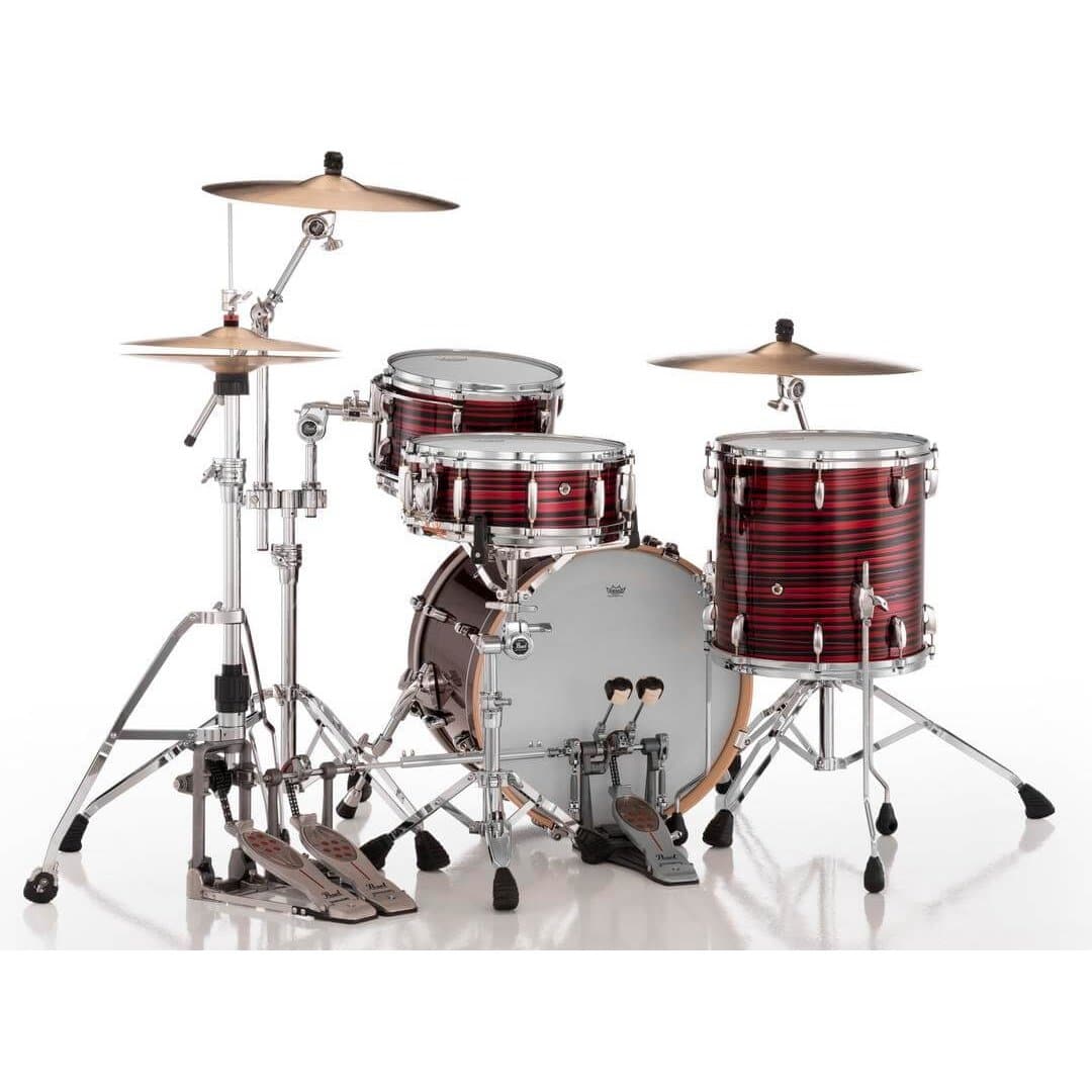 Pearl Masters Maple MM6 3pc Drum Set 20/12/14 w/Standard R2 Mounts Red Oyster Swirl