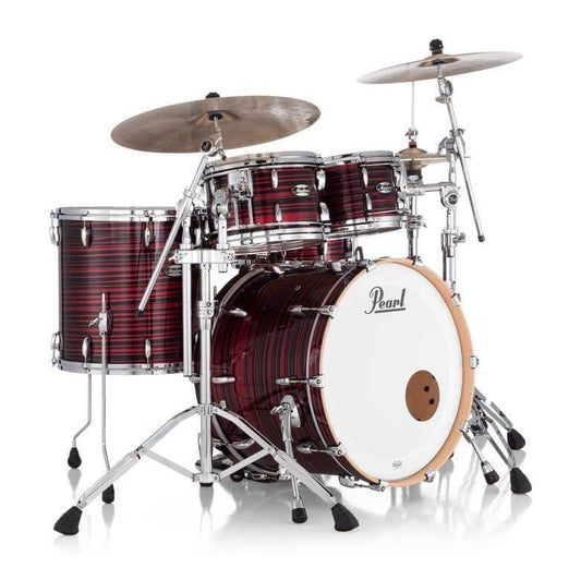 Pearl Masters Maple MM6 4pc Drum Set w/22x16BD w/Standard R2 Mounts Red Oyster Swirl