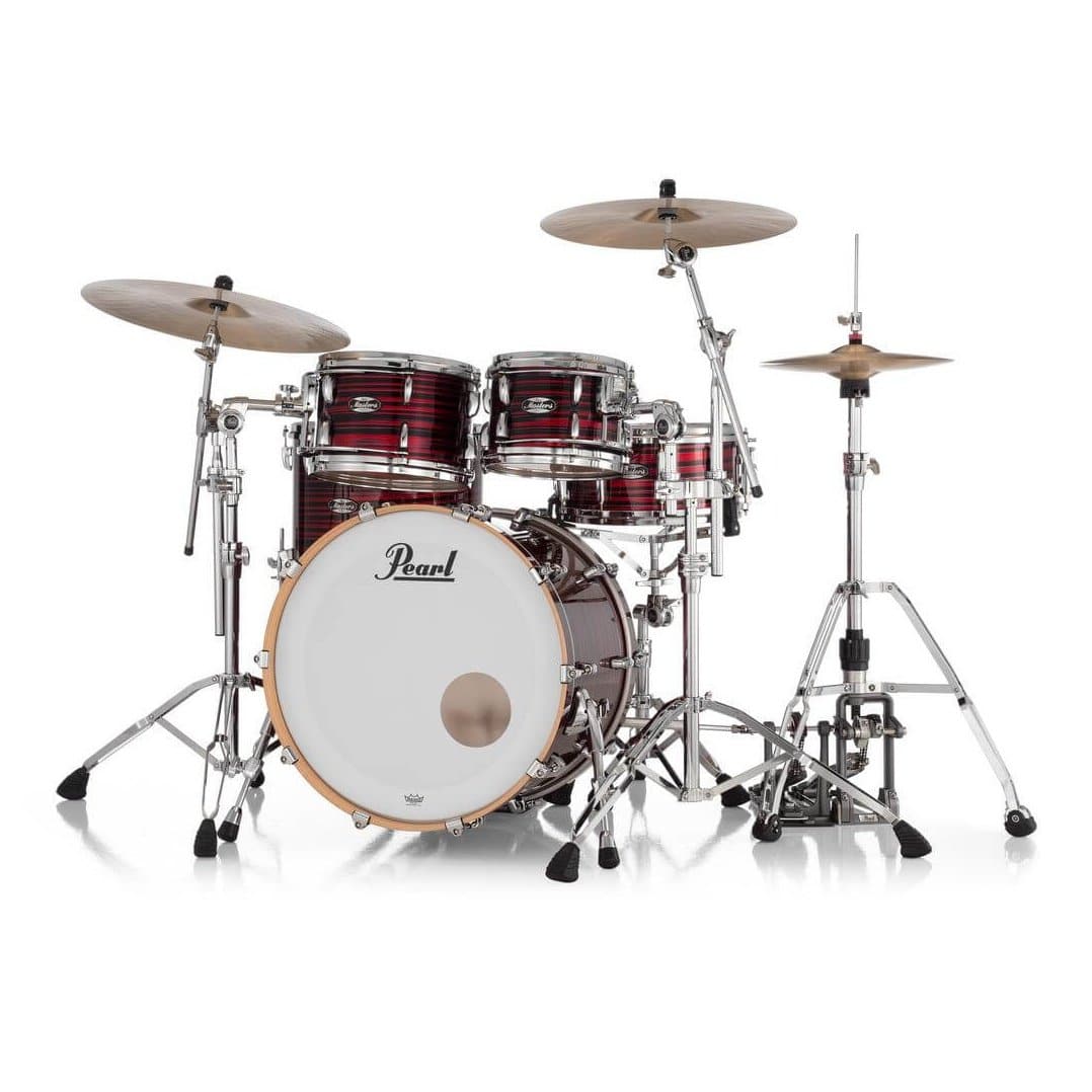 Pearl Masters Maple MM6 4pc Drum Set w/22x16BD w/Standard R2 Mounts Red Oyster Swirl