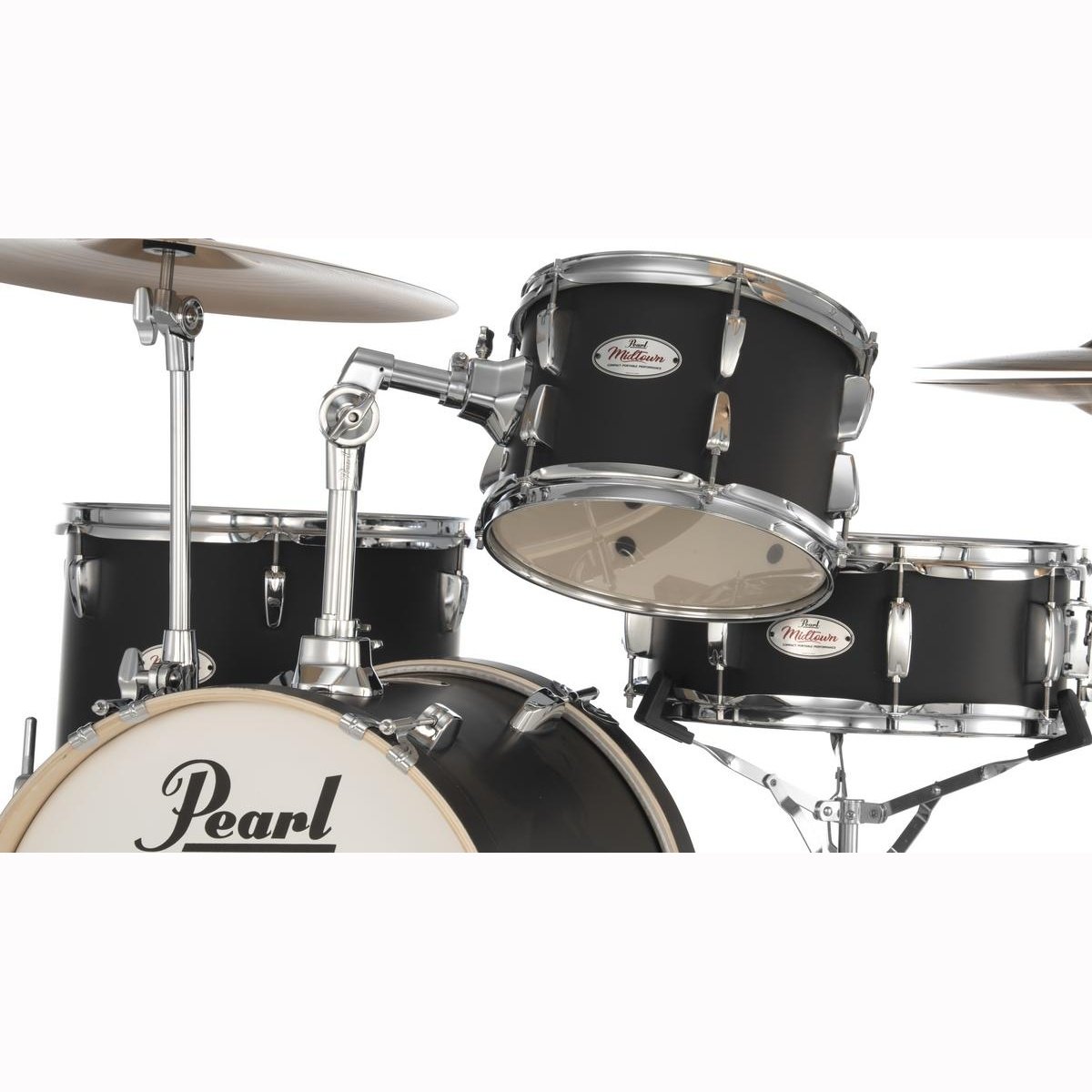 Pearl Midtown 4pc Drum Set Matte Asphalt Black w/Hardware