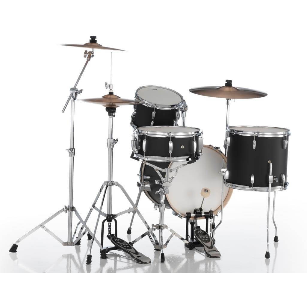 Pearl Midtown 4pc Drum Set Matte Asphalt Black w/Hardware