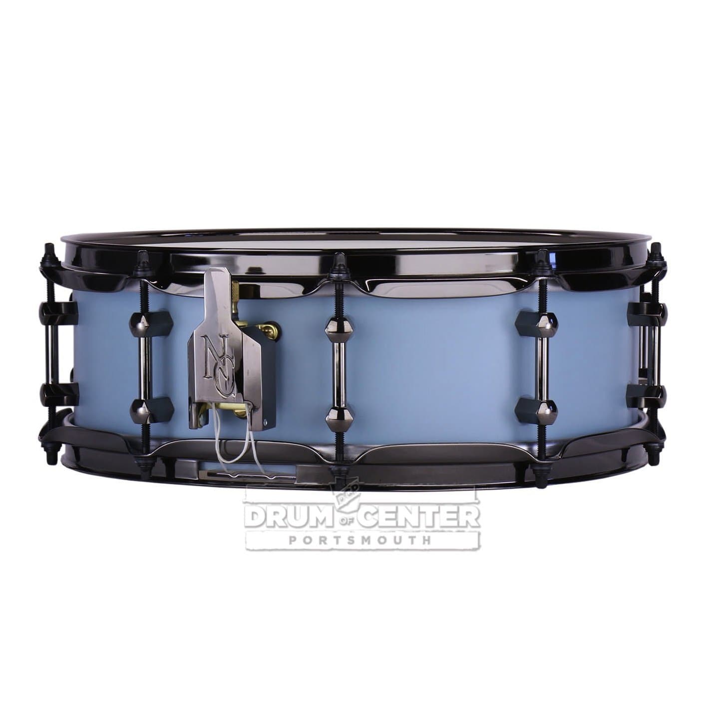 Noble & Cooley Alloy Classic Painted Snare Drum 14x4.75 Flat Baby Blue w/Black Hw