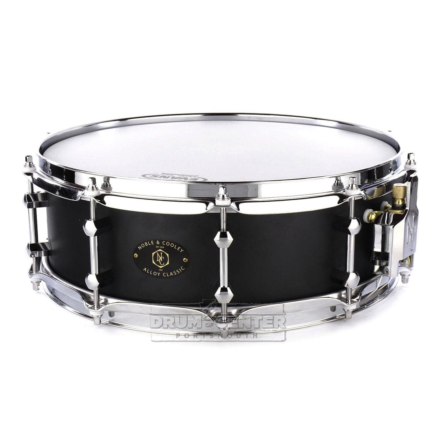 Noble & Cooley Alloy Classic Snare Drum 14x4.75 Black w/Chrome Hardware