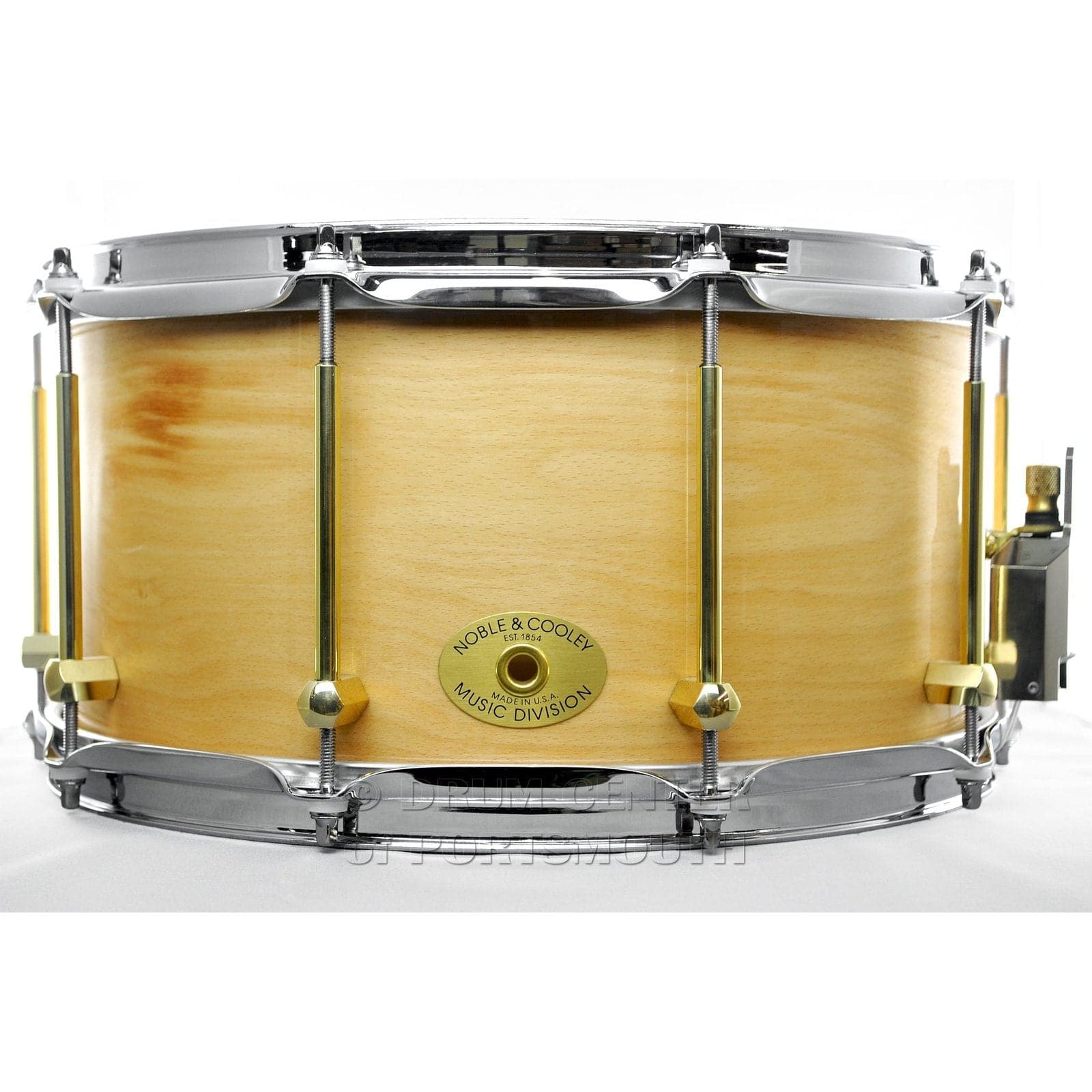 Noble & Cooley Solid Shell Classic Beech Snare Drum 14x7 Natural Gloss