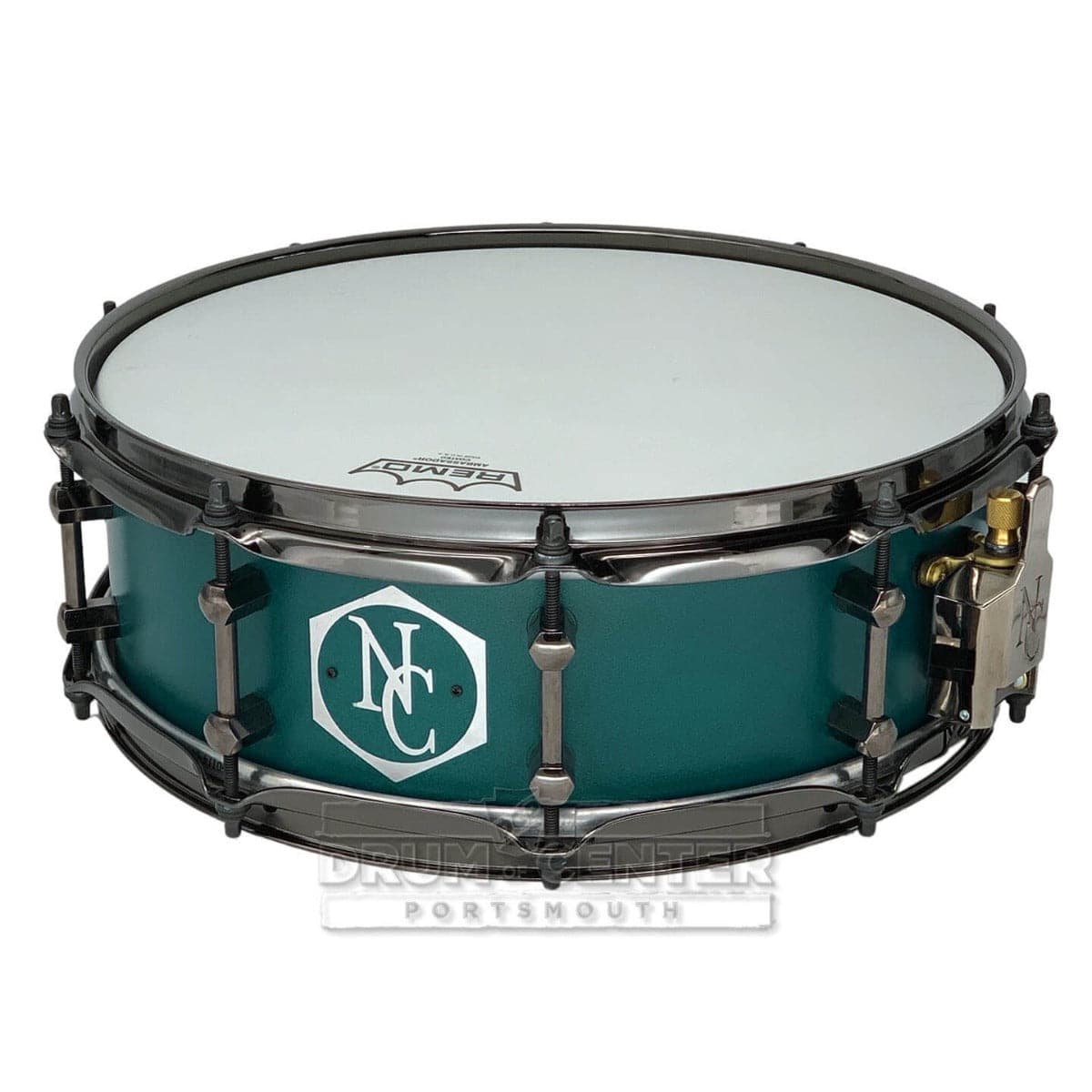 Noble & Cooley Alloy Classic Painted Snare Drum 14x4.75 Flat Emerald Green w/Black Hw