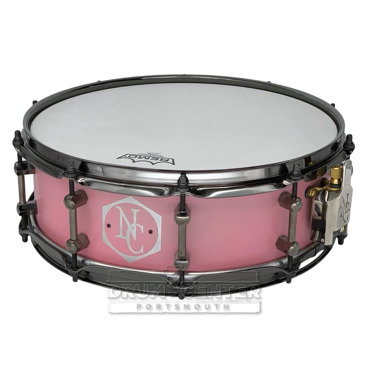 Noble & Cooley Alloy Classic Painted Snare Drum 14x4.75 Flat Pink w/Black Hw