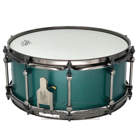 Noble & Cooley Alloy Classic Painted Snare Drum 14x6 Flat Emerald Green w/Black Hw