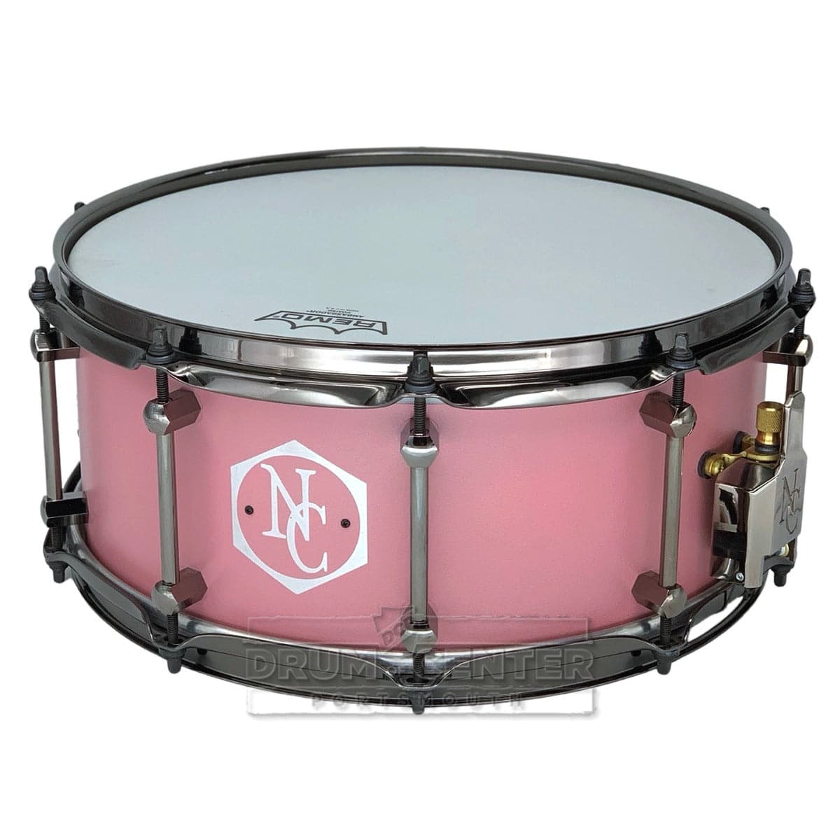 Noble & Cooley Alloy Classic Painted Snare Drum 14x6 Flat Pink w/Black Hw