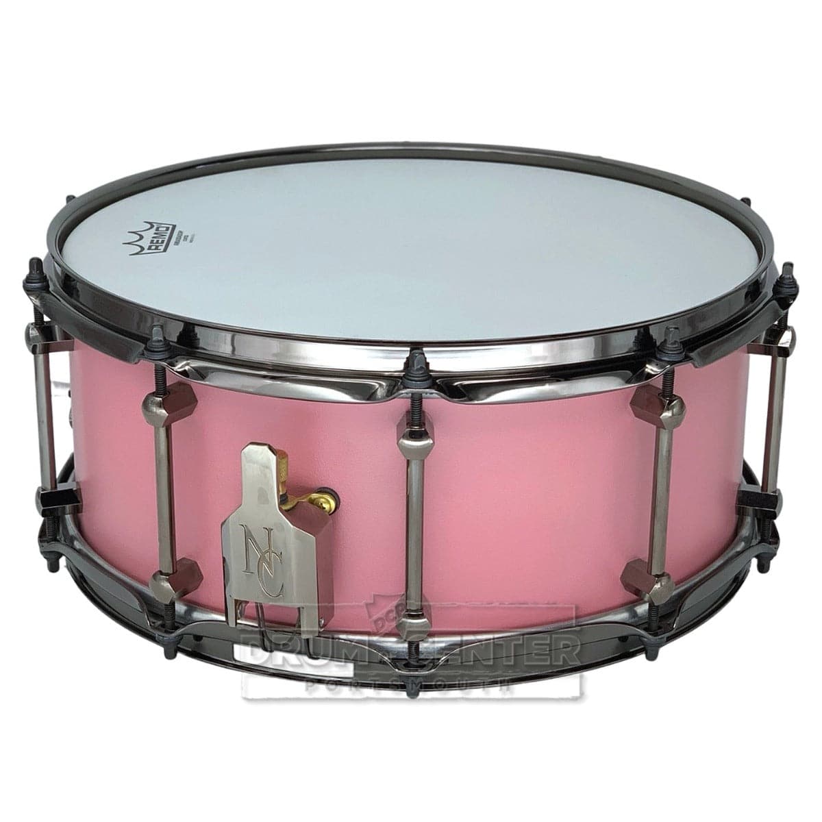 Noble & Cooley Alloy Classic Painted Snare Drum 14x6 Flat Pink w/Black Hw