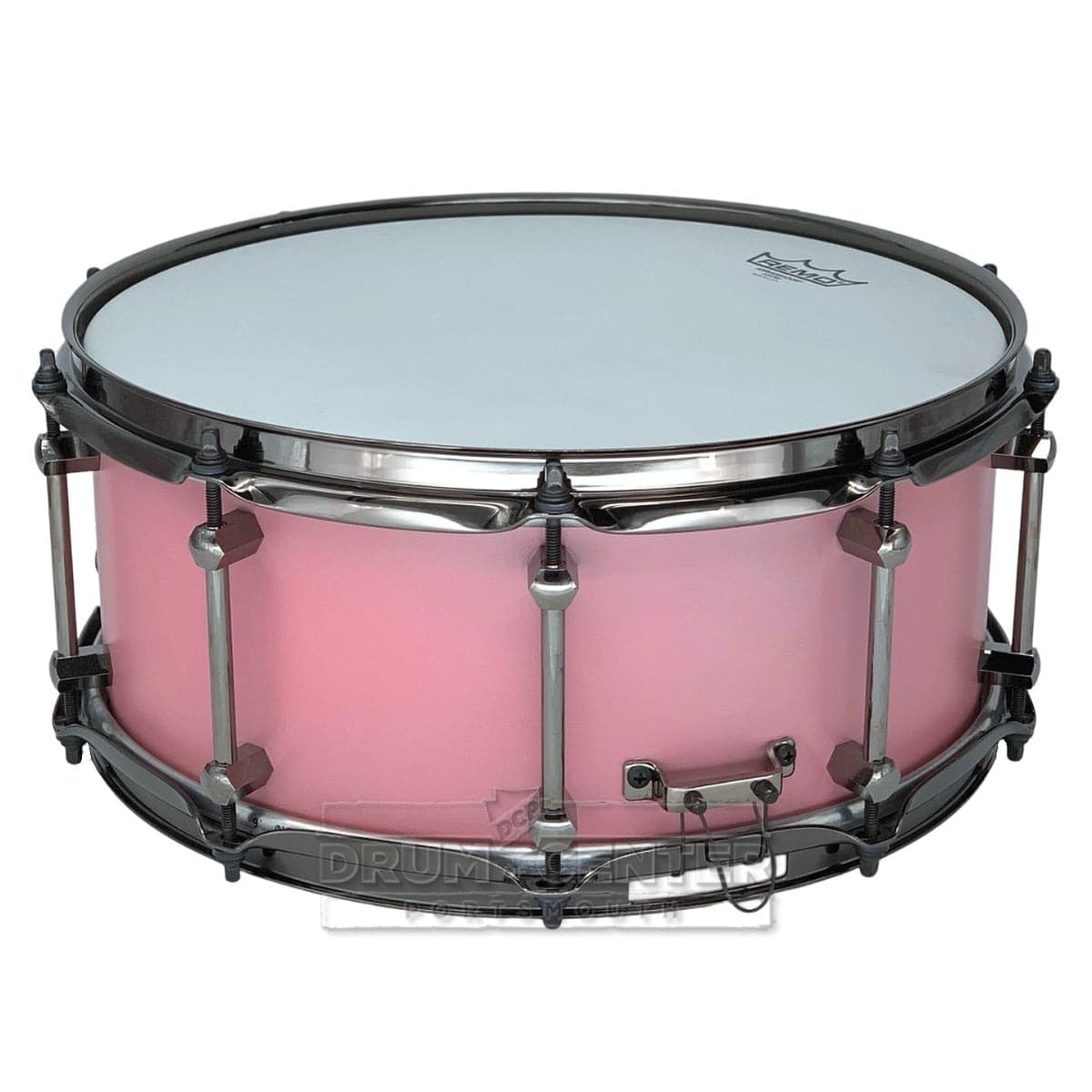 Noble & Cooley Alloy Classic Painted Snare Drum 14x6 Flat Pink w/Black Hw