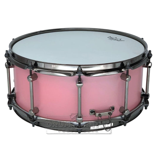 Noble & Cooley Alloy Classic Painted Snare Drum 14x6 Flat Pink w/Black Hw