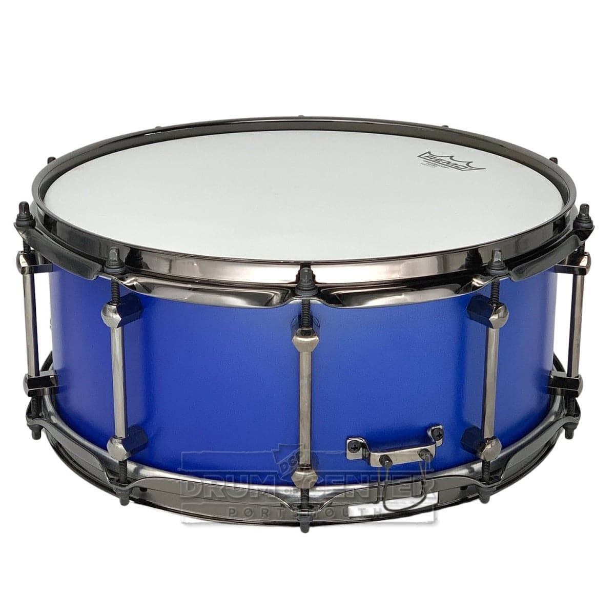 Noble & Cooley Alloy Classic Painted Snare Drum 14x6 Flat Royal Blue w/Black Hw