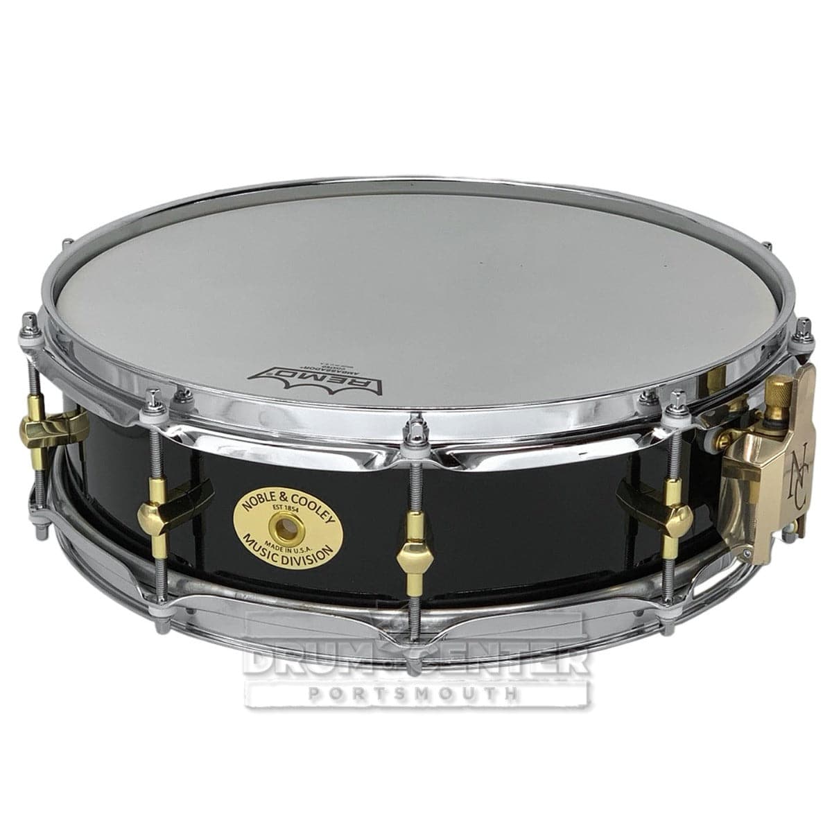 Noble & Cooley Solid Shell Classic Maple Snare Drum 14x3 7/8 Piano Black Gloss