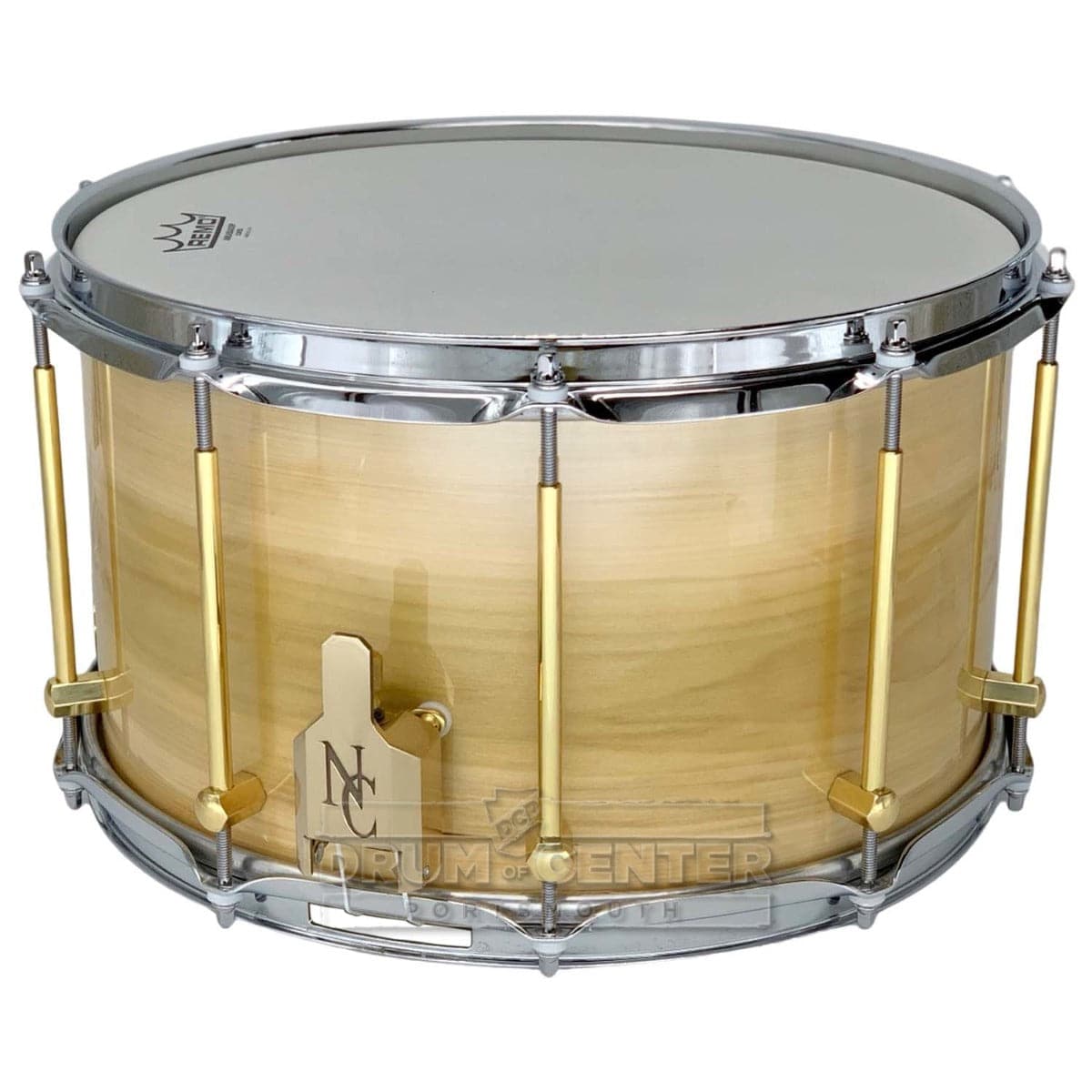 Noble & Cooley Solid Shell Classic Tulip Snare Drum 14x8 Natural Gloss w/Oval Badge