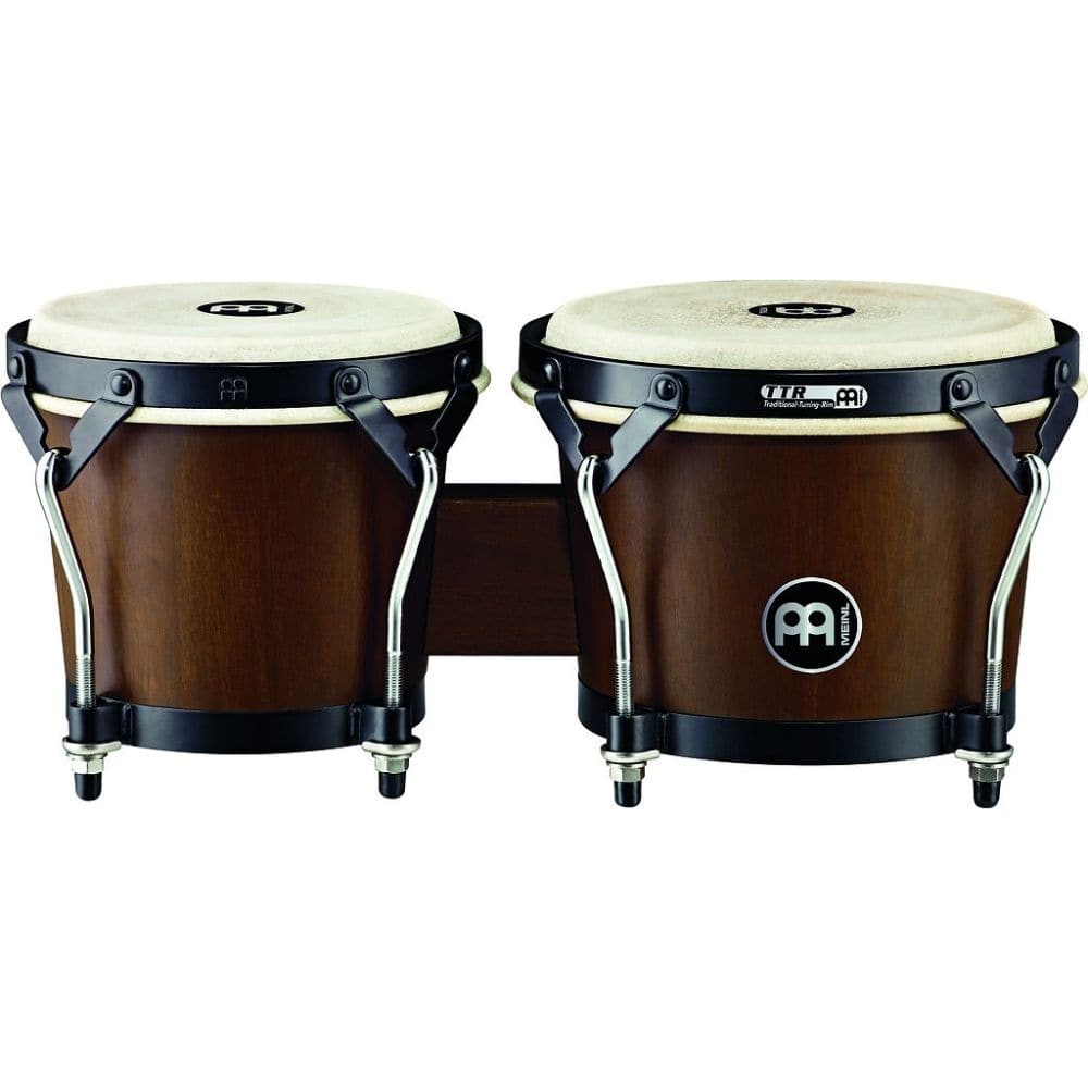 Meinl Headliner Traditional Designer Series Wood Bongos 6 3/4 & 8 Walnut Brown