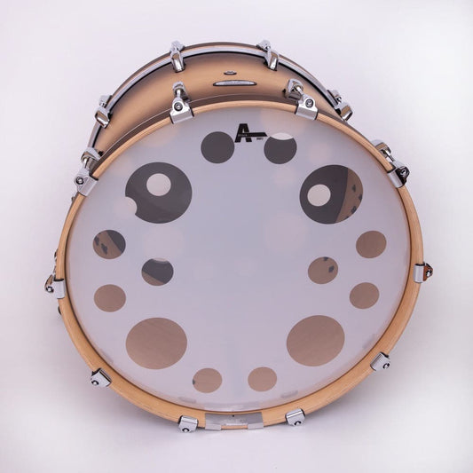 Attack Orbit Series Clear/White 2 Ply Batter Drum Head - 20"