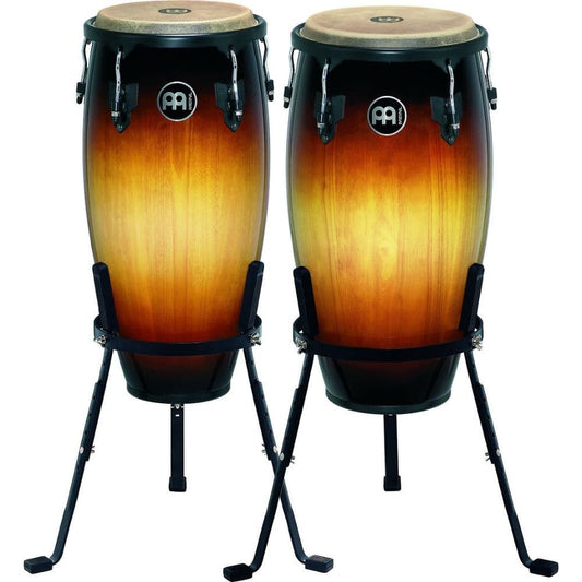 Meinl Headliner Wood Congas 11 & 12 Set, Incl. Basket Stands Vintage Sunburst