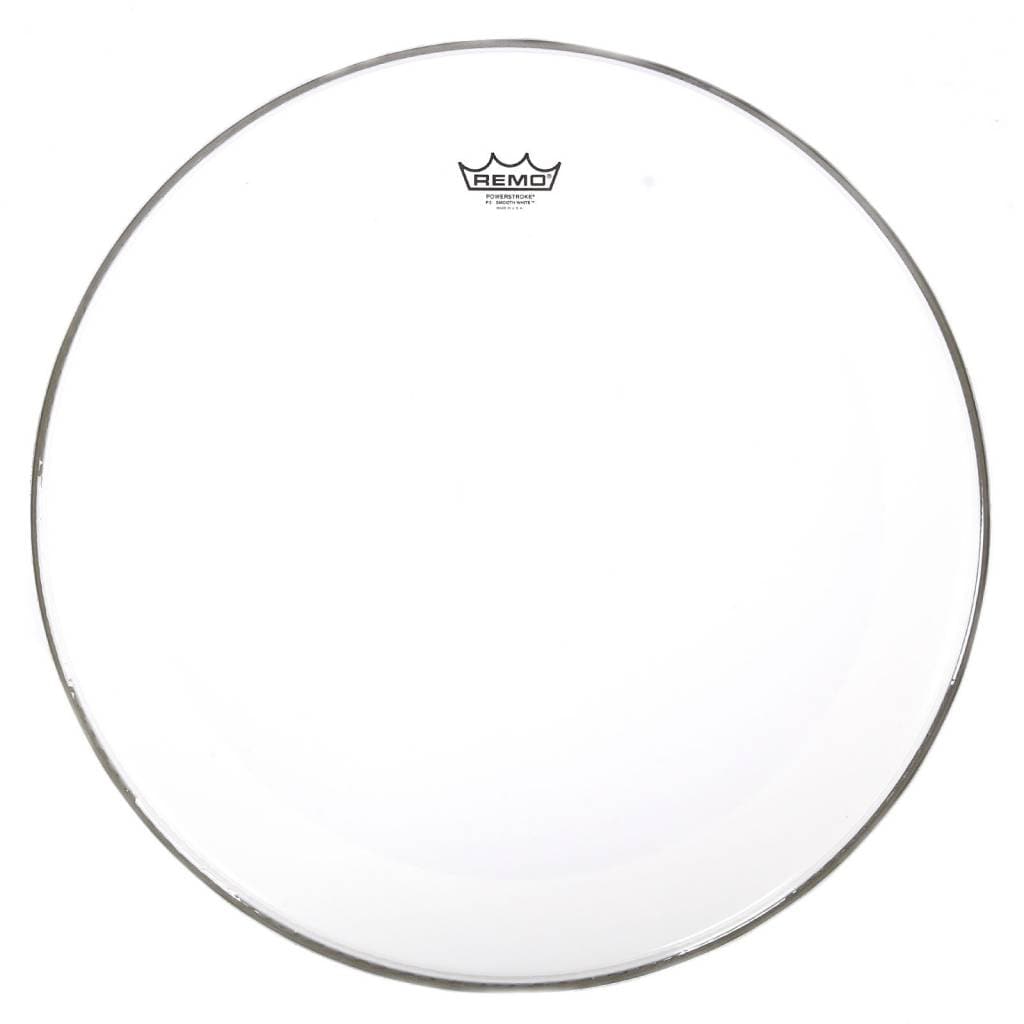 Remo , Bass, Powerstroke 3, Smooth White, 24, No Stripe