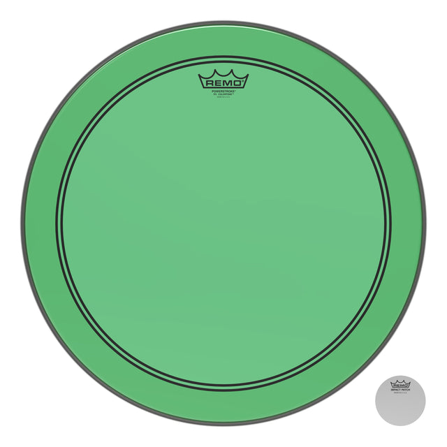 Remo Powerstroke P3 Colortone Green 18 Inch Bass Drum Head