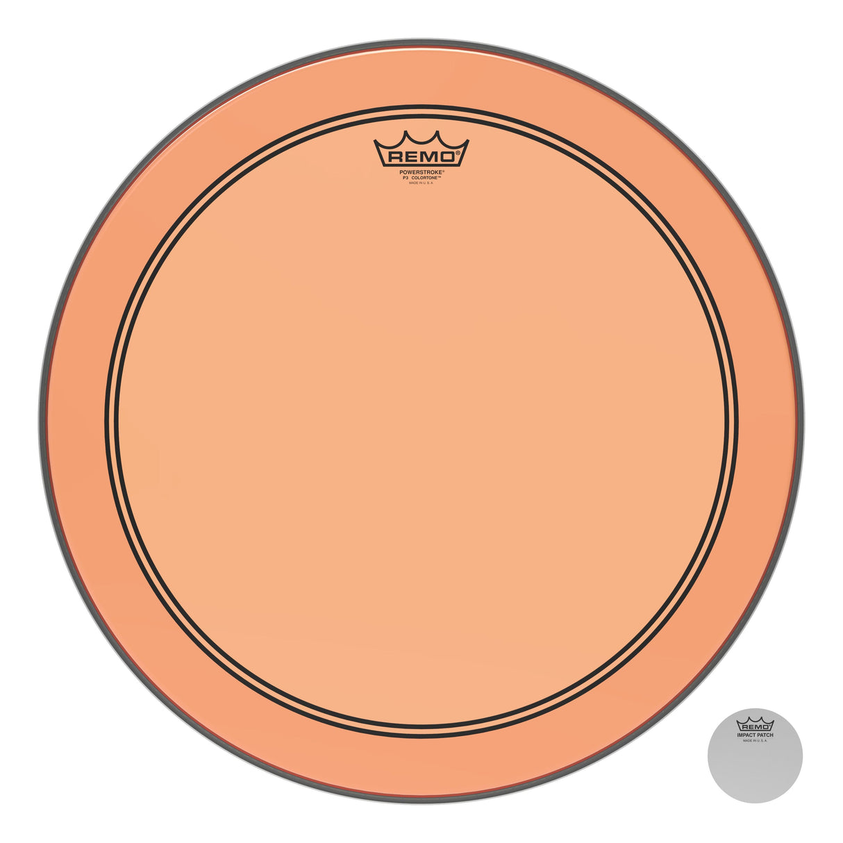 Remo Powerstroke P3 Colortone Orange 18 Inch Bass Drum Head