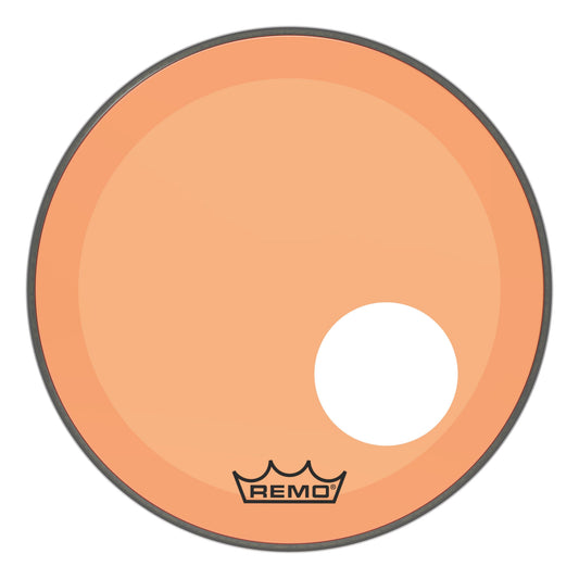Remo Powerstroke P3 Colortone Orange 18 Inch Bass Drum Head w/5" Offset Hole