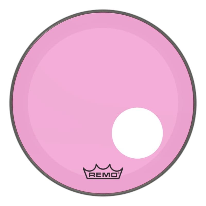 Remo Colortone Pink Powerstroke P3 Colortone 18 Inch Bass Drum Head w/5" Offset Hole