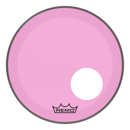 Remo Colortone Pink Powerstroke P3 Colortone 18 Inch Bass Drum Head w/5" Offset Hole