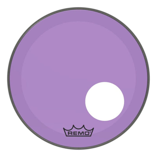Remo Colortone Purple Powerstroke P3 Colortone 18 Inch Bass Drum Head w/5" Offset Hole