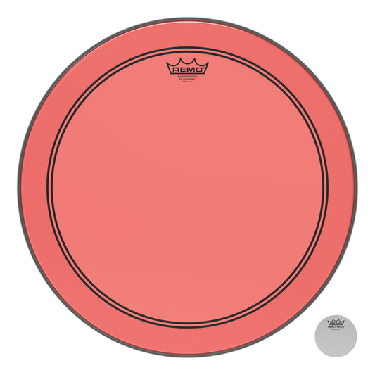 Remo Powerstroke P3 Colortone Red 18 Inch Bass Drum Head