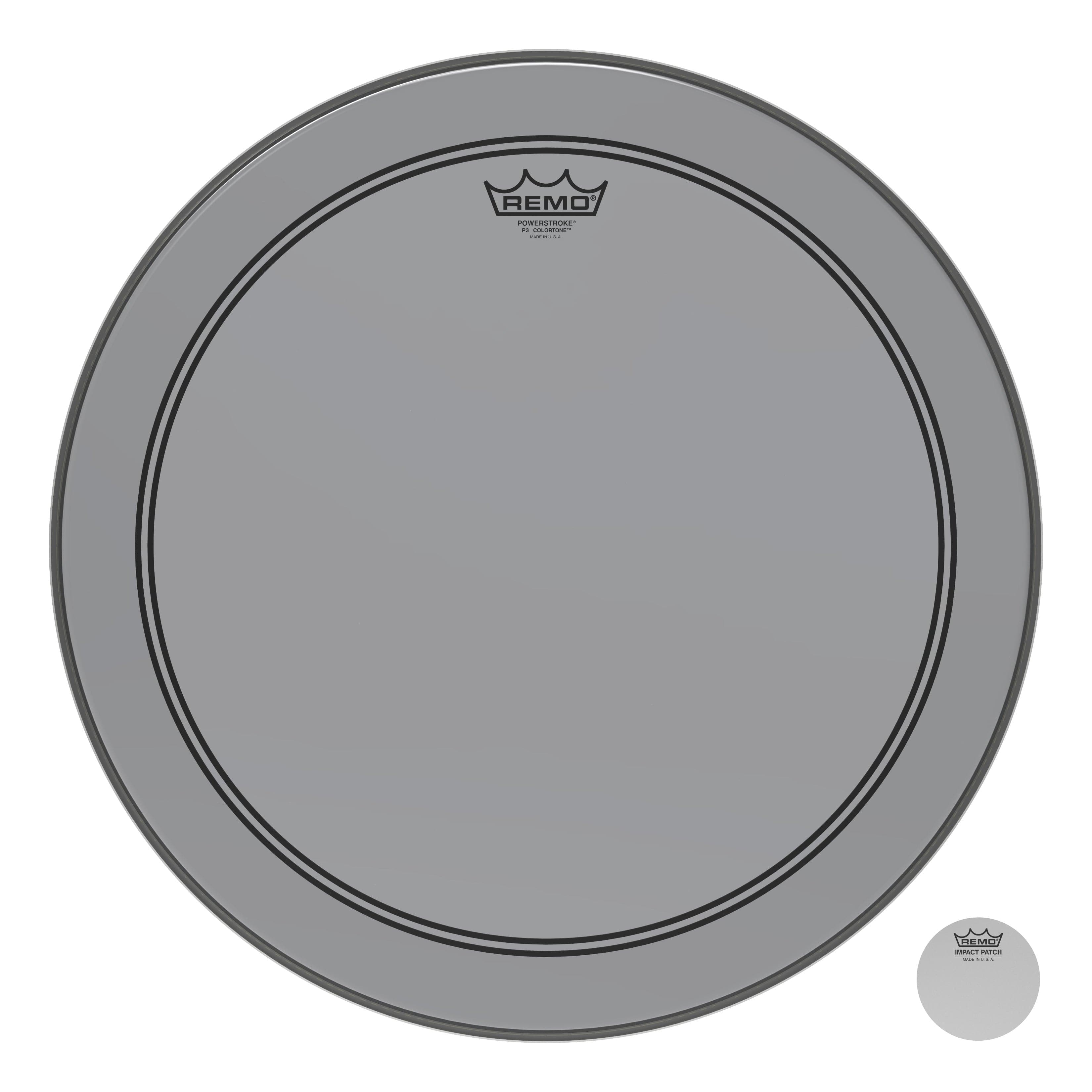 Remo Powerstroke P3 Colortone Smoke 18 Inch Bass Drum Head