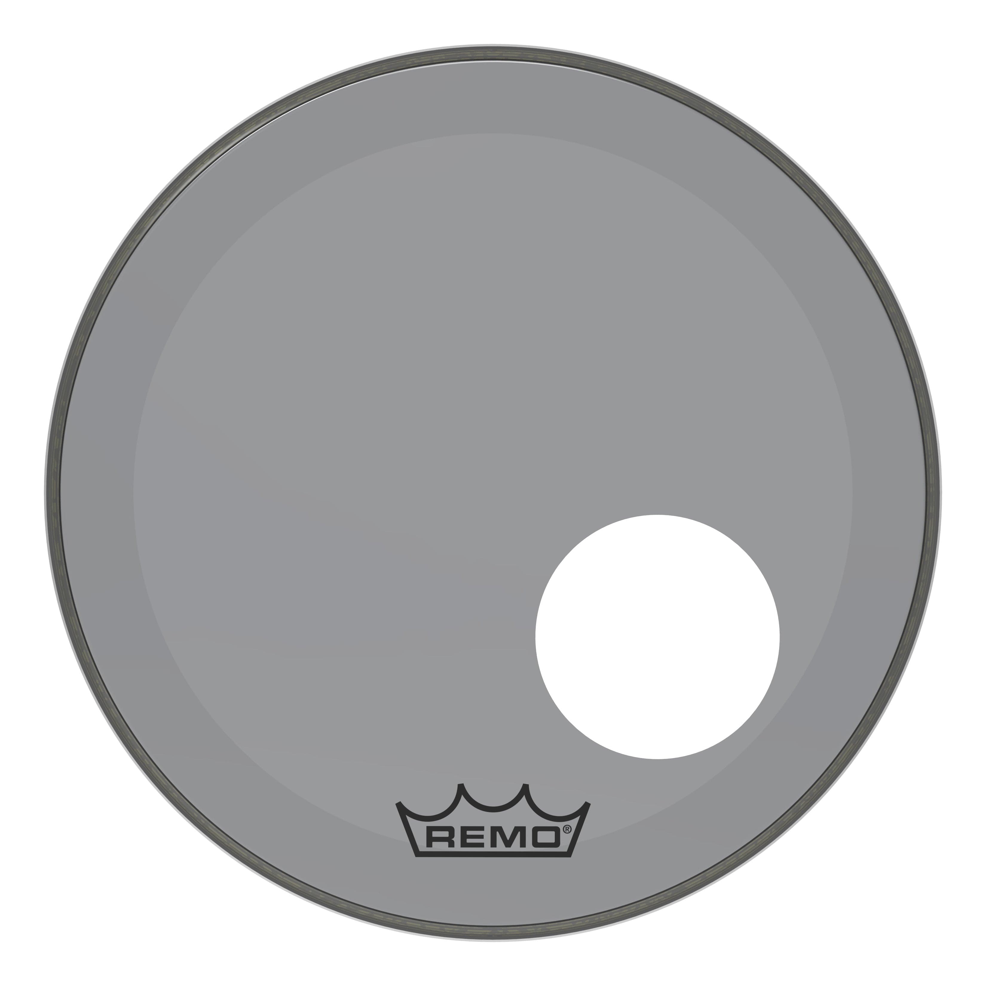 Remo Powerstroke P3 Colortone Smoke 18 Inch Bass Drum Head w/5" Offset Hole