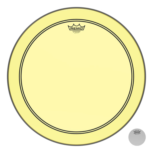 Remo Powerstroke P3 Colortone Yellow 18 Inch Bass Drum Head