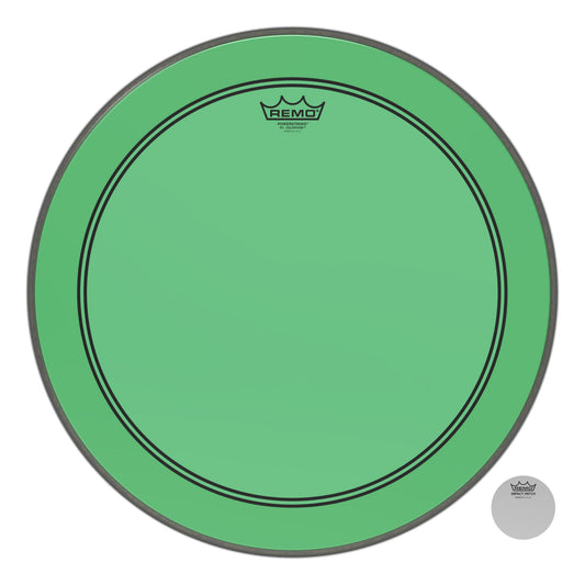 Remo Powerstroke P3 Colortone Green 20 Inch Bass Drum Head
