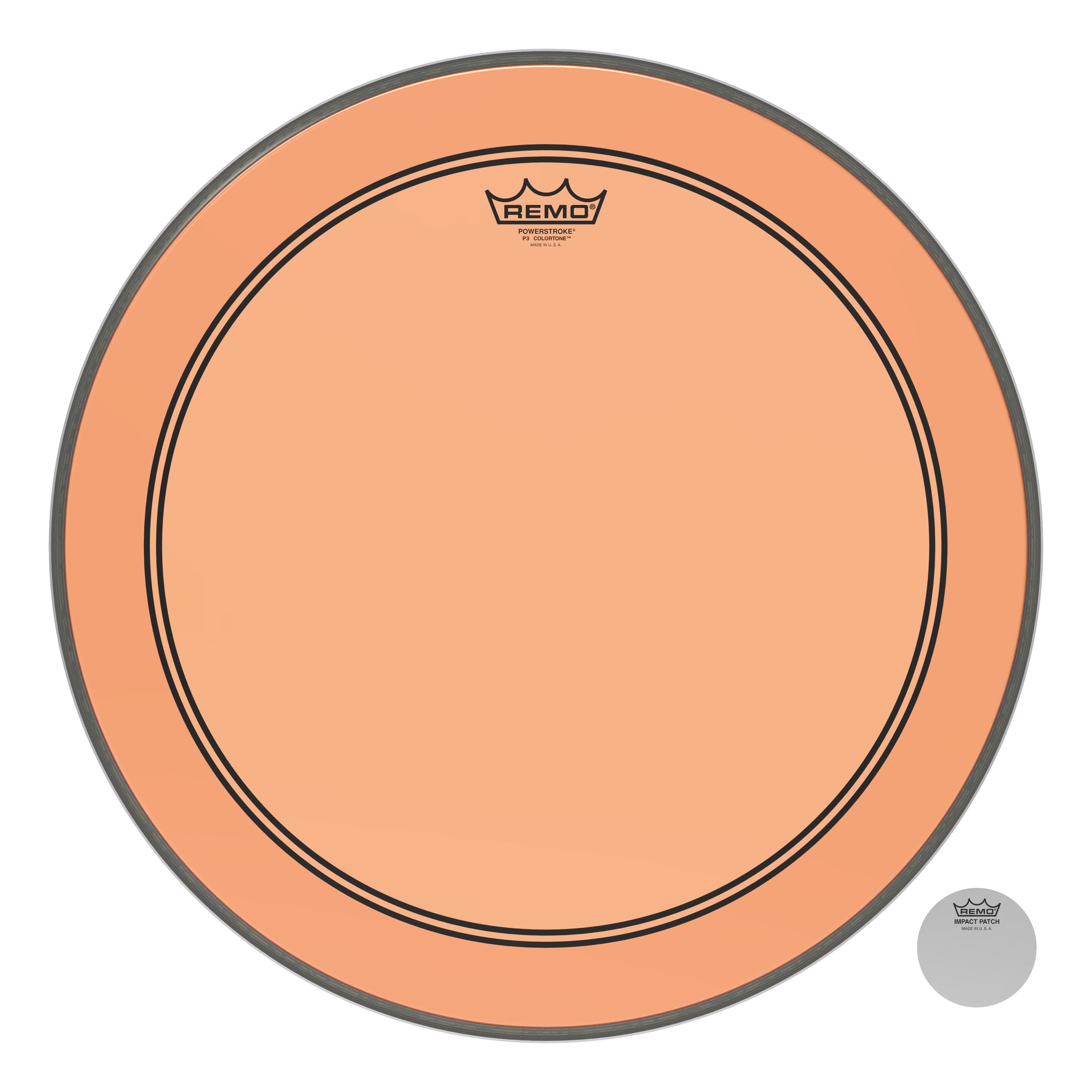Remo Powerstroke P3 Colortone Orange 20 Inch Bass Drum Head